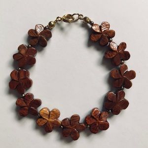 Jewelry - Flowered Koa Wood Bracelet from Hawaii Jewelry - Flowered Koa Wood Bracelet from Hawaii
